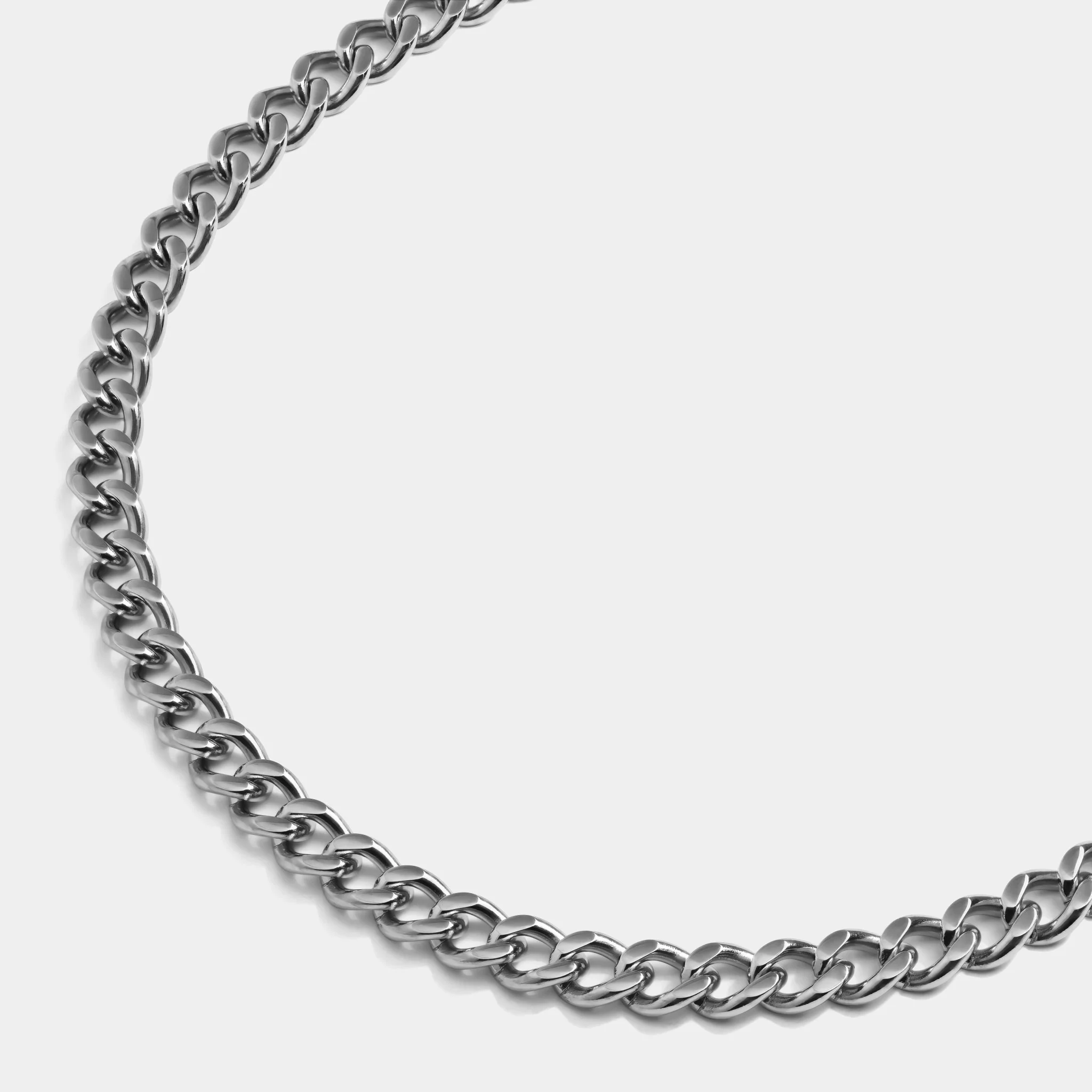 Cuban Chain Necklace Silver(6mm) - Image 3