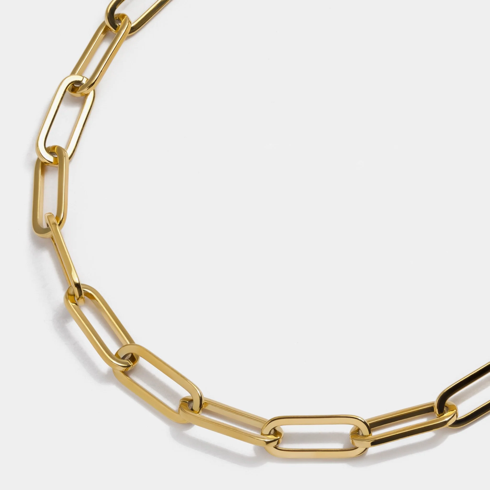 Paperclip Necklace Gold - Image 4