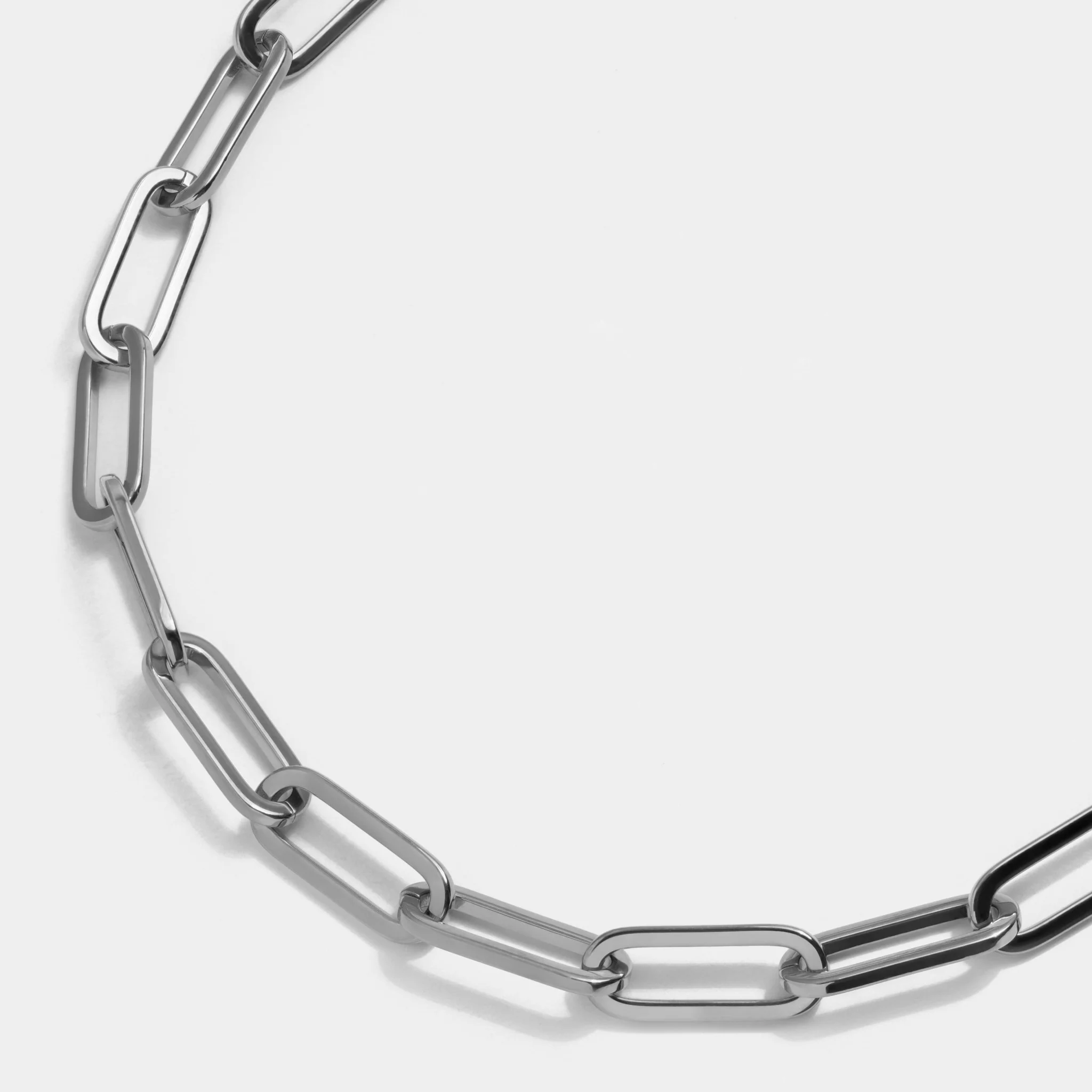 Paperclip Necklace Silver W - Image 4