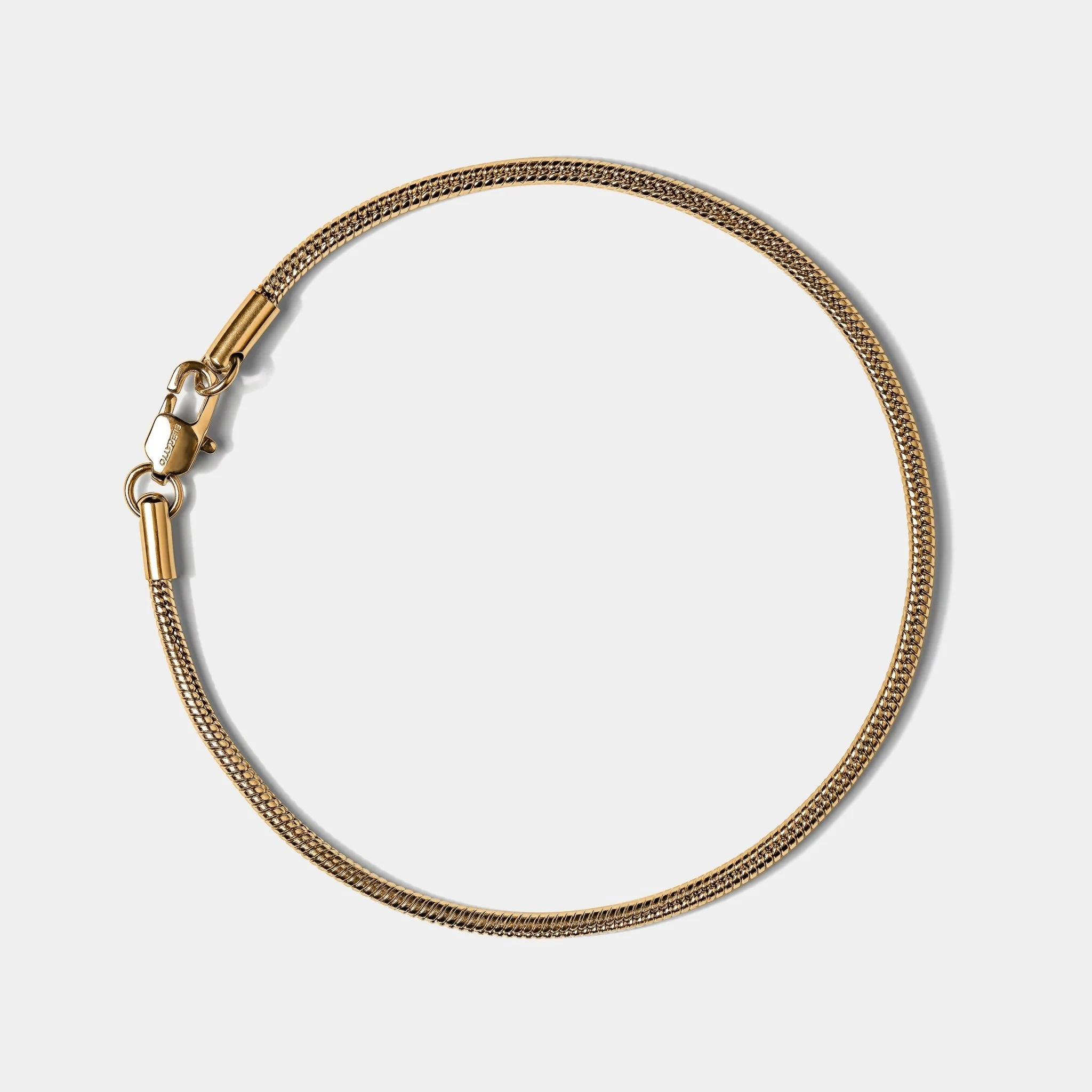 Snake Chain Bracelet Gold (2mm) - Image 2