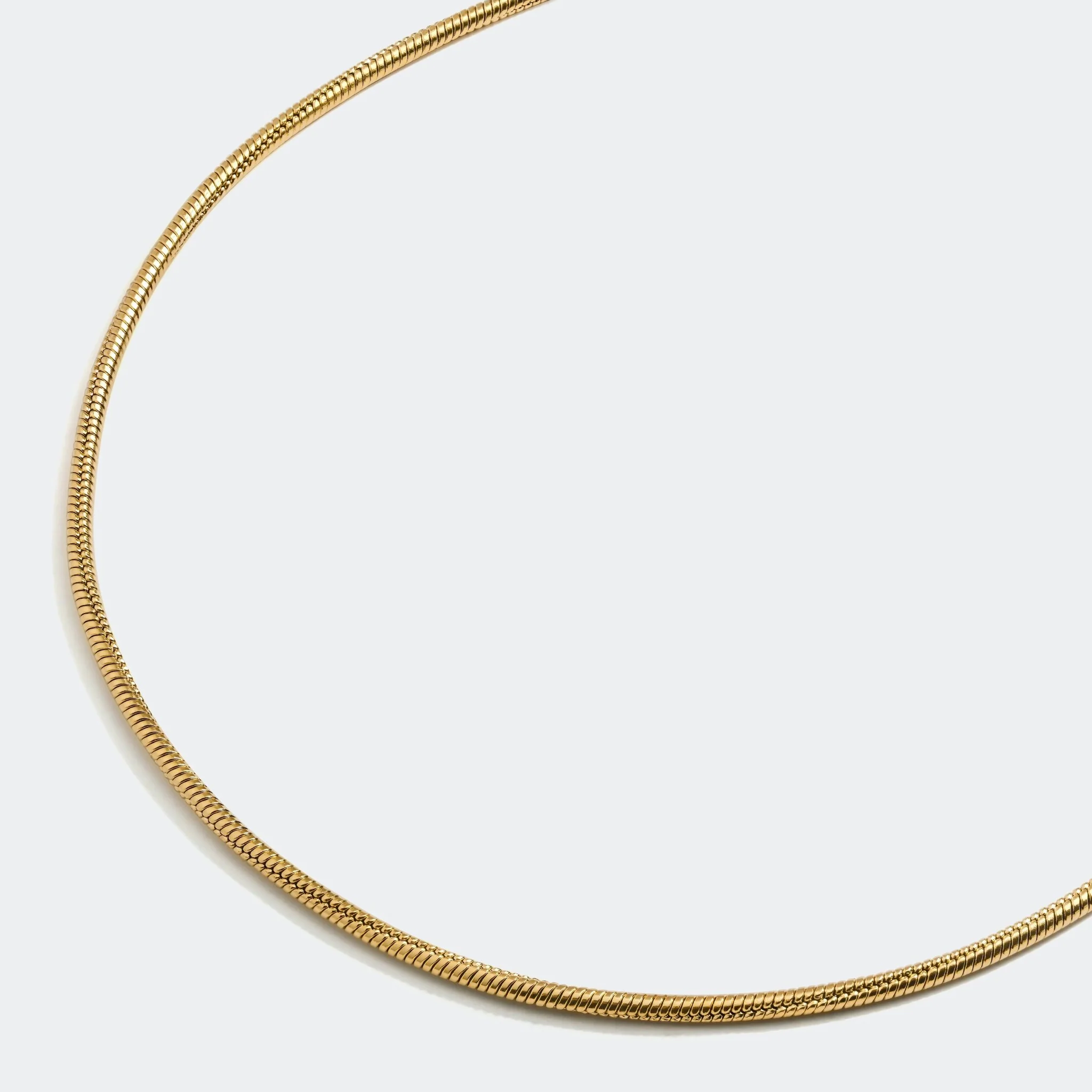 Snake Chain Necklace Gold W - Image 6